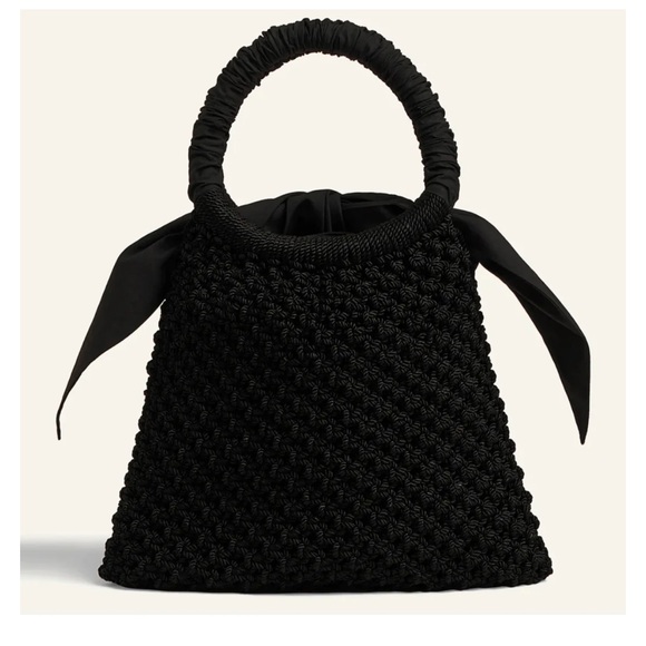 NWT Merlette Maris Crochet Macrame White Handle Mini Bag Purse - Picture 12 of 13